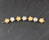 4 Pcs, Sterling Silver Artisan Daisy Flower Beads -  (HT-8247)